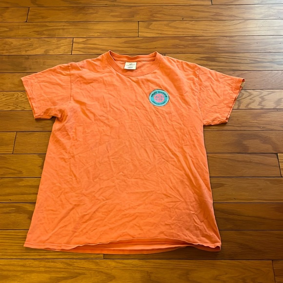 Simply Southern Shirt Womens Medium Orange/Pink No Bad Days Short Sleeve - Picture 1 of 6